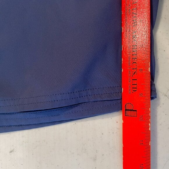 Vineyard Vines Mens Swim Board Shorts Trunks 9" Inseam Sz 34 Red Blue Zip Pocket - Picture 11 of 15